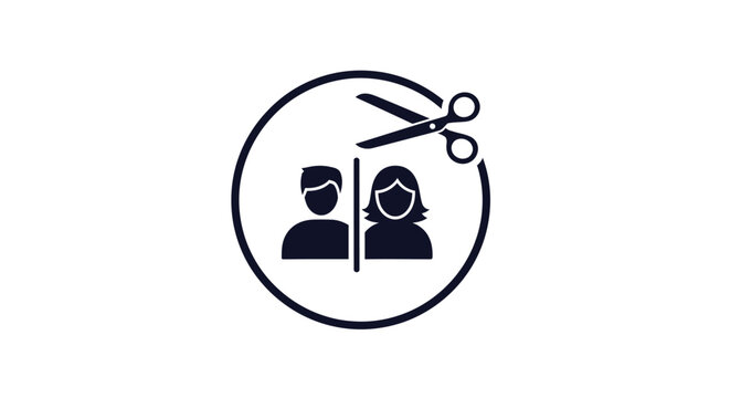 Barber Shop Hair Cutting Symbol.
