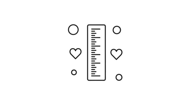 Barcode with hearts and circles.