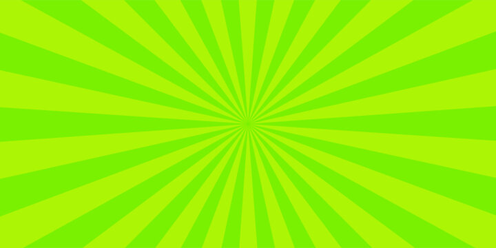 Cute and pop background illustration of concentrated lines with twinkling (yellow green)