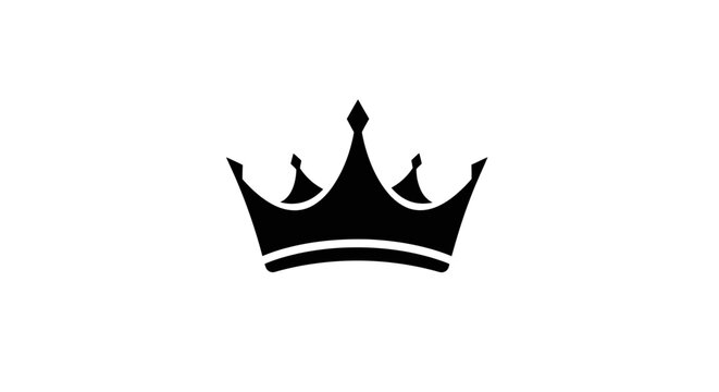 Black Crown Royal Symbol Icon.