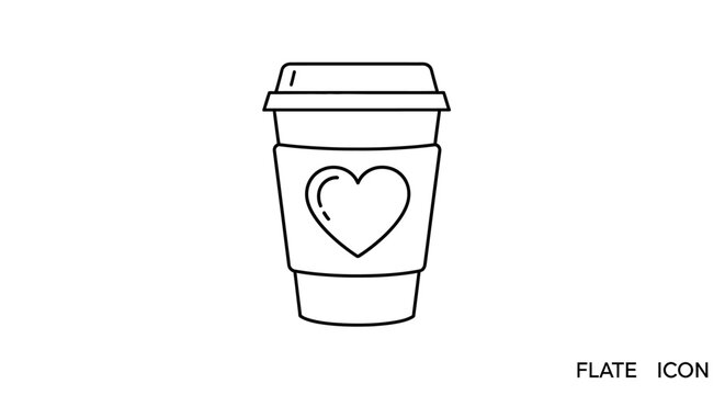 Heart Design Coffee Cup.