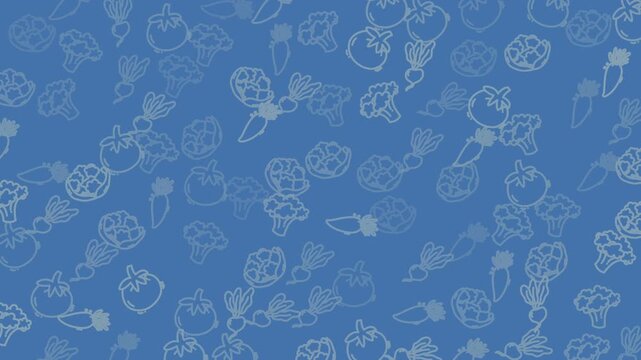 Assorted fresh vegetables on vibrant blue background. Ideal for healthy eating concept, cooking blogs, recipe illustrations, and foodthemed designs.