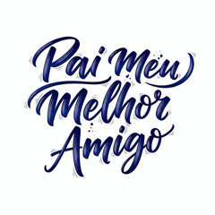 Obraz premium A beautiful blue calligraphy text on a white background