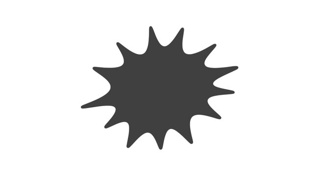 Black Spiky Shape or Graphic Element.