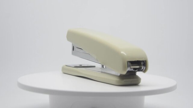 Closeup video of a stapler