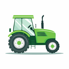 Obraz premium Green Tractor Illustration