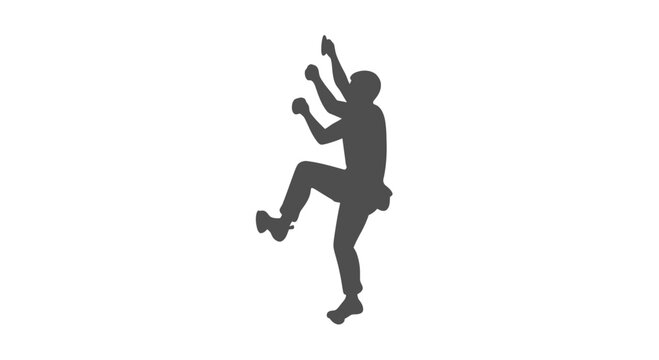 Man Dancing with Arms Raised High.