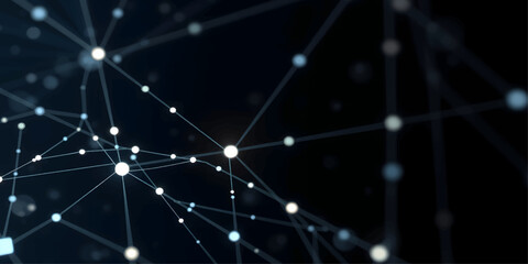 An abstract blue light background featuring glowing stars and futuristic technology vectors that create a shiny space network design with bright energy © HMRabiul