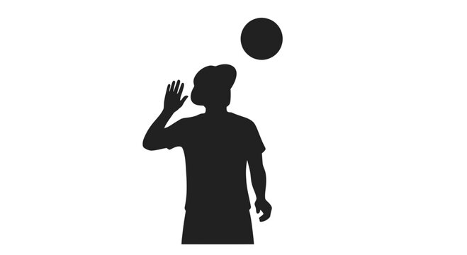 Silhouette of Man Throwing a Ball.