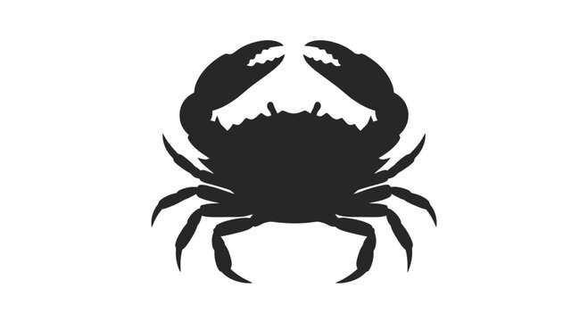 Black Silhouette of a Crab.