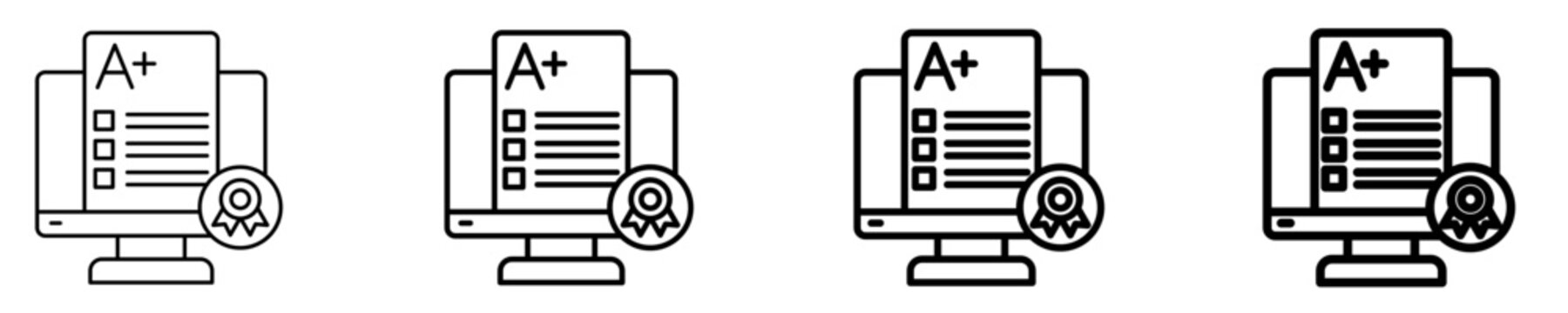 A+ Grade Result  Icon Set Different Style Collection