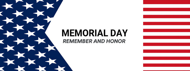 Obraz premium Memorial day tribute with american flag stars and stripes design to remember and honor heroes