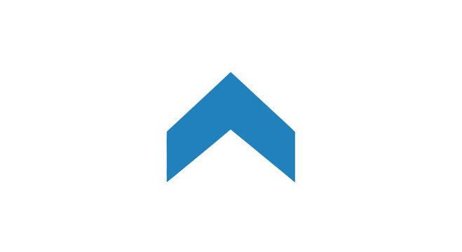Blue Arrow Icon Pointing Upwards.