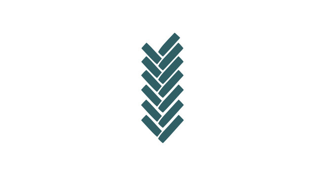 Chevron Pattern with Green and Blue.