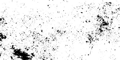 Fototapeta premium Black and White Distressed Grunge Texture with Gritty Ink Splatter Vector