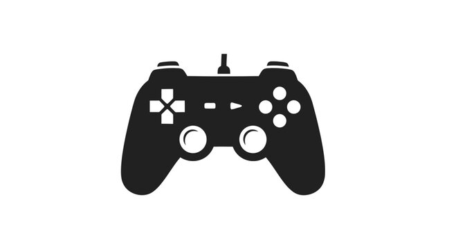 Black Silhouette of a Game Controller.