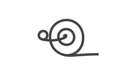 Simple Line Drawing of a Snail. © Ambro Coknald