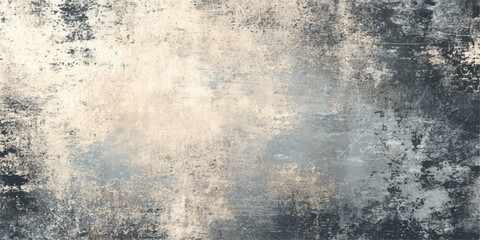 Fototapeta premium Grunge Weathered Texture Background in Blue Grey and Beige Tones Distressed Vintage Wall Surface Vector