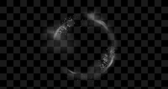 Abstract luxury golden ring. Vector light circles and spark light effect.