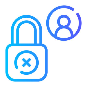 access denied gradient icon