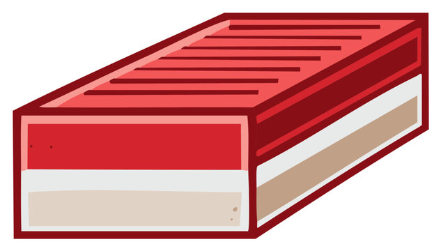 Red rectangular candy bar cartoon illustration design