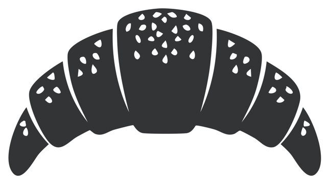 Simple Elegant Pastry Logo Croissant Icon For Cafe Bakery Confectionery Menu Design