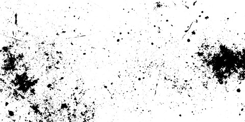 Fototapeta premium Black and White Grunge Distress Texture with Heavy Ink Splatters and Dust Particles for Graphic Design Overlay