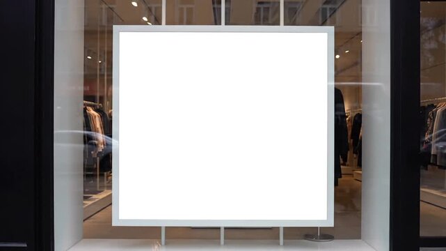 Blank window display mockup.