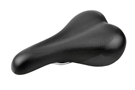 Black bicycle saddle