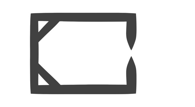 Black Square Frame with Cut Corners.