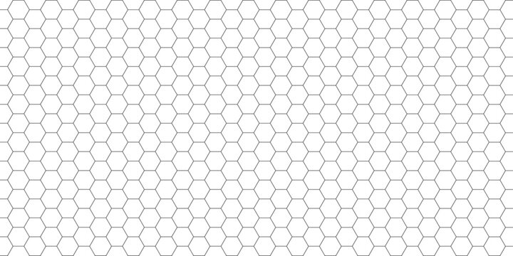 Abstract design featuring a continuous hexagonal pattern forming a wave-like structure on a white background.