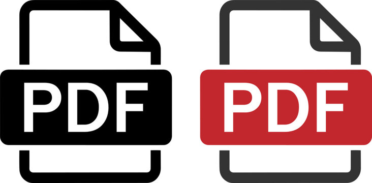 pdf file icon vector illustration in flat design style