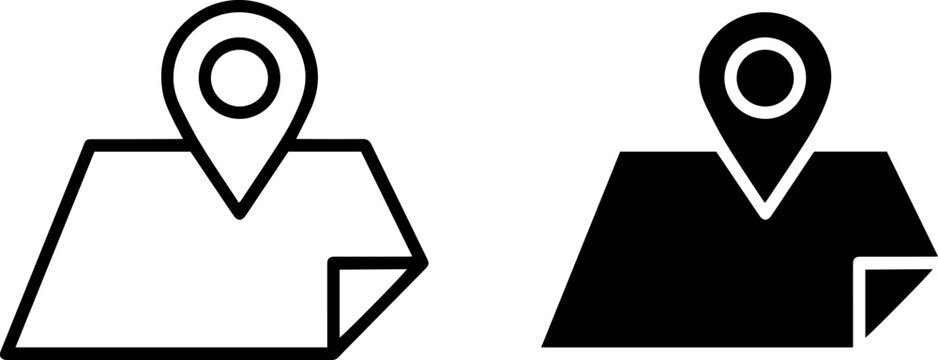 location pin on map flat design vector illustration