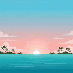 Obraz premium Peaceful tropical island scene
