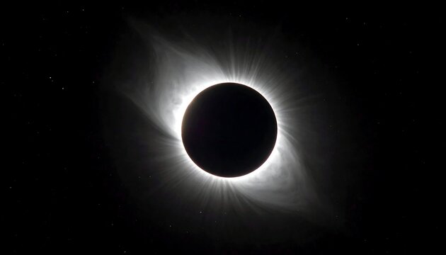 Spectacular view of a total solar eclipse, showing corona