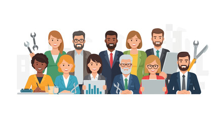 Obraz premium Diverse group of business people.