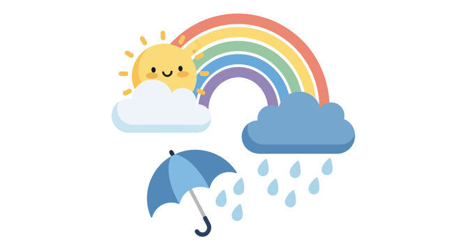 Rainy Day Weather Symbols.