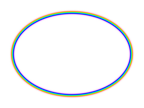 Abstract thermal imaging heat map visualization, infrared temperature scan of oval object