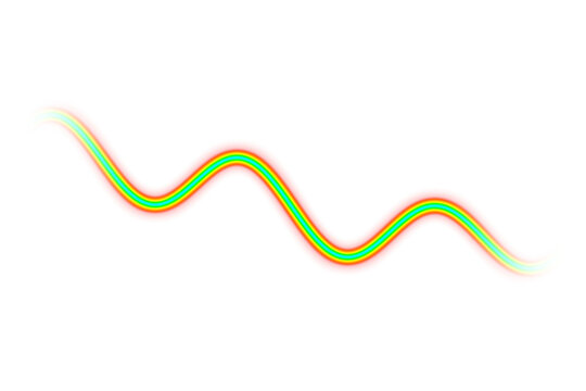 Quantum Physics Wave Function Visualization on Red Background, Digital Signal Frequency Concept