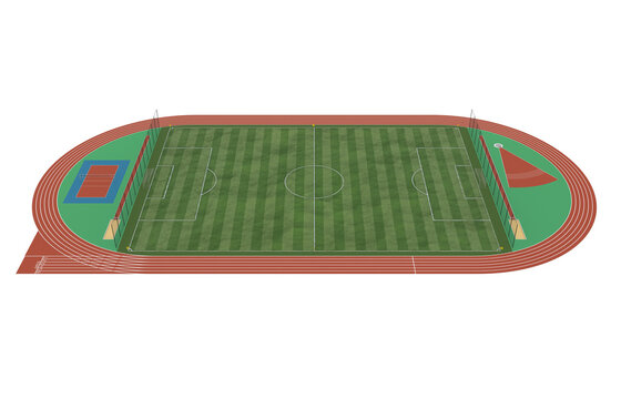 Soccer Grass Field Isolated