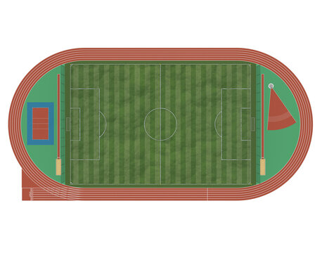 Soccer Grass Field Isolated