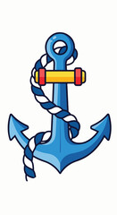 A blue anchor with a yellow bar © Jamal