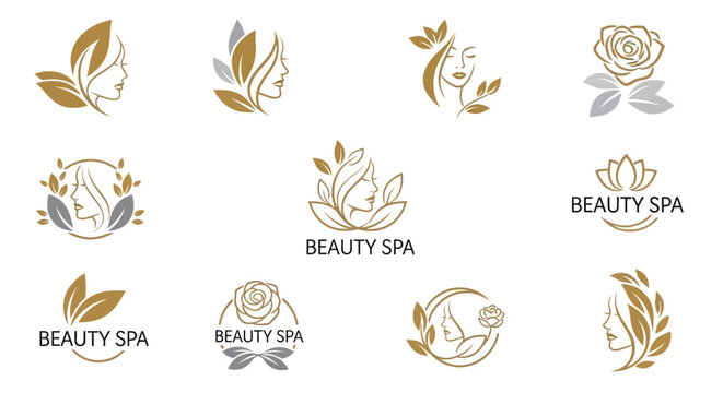 Beauty spa logo designs collection.