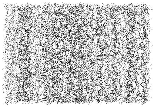 Abstract black and white pointillism texture, stipple noise background for graphic design, random dot pattern