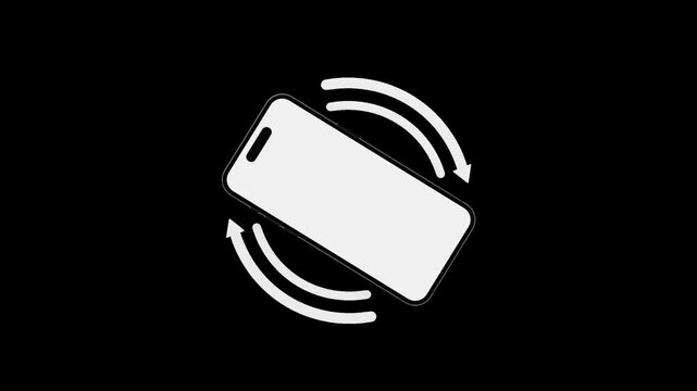 3D Rotate Phone to Landscape Rotation 90 | Alpha Channel