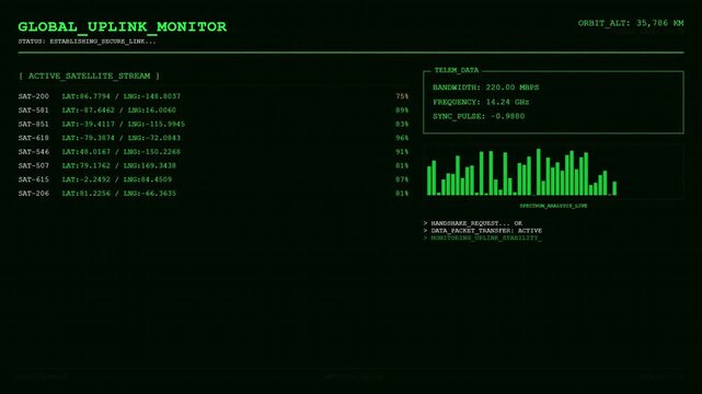 Global Uplink Monitor Satellite Telemetry Data Stream.