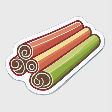 Stylized illustration of cinnamon sticks