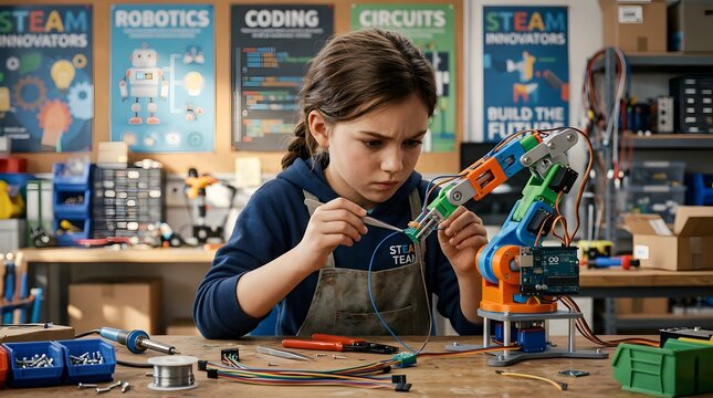 Young Engineer Builds Robotic Arm in STEAM Workshop | Future Innovators