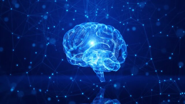 Digital Brain AI Technology and Neural Networks Futuristic depiction brain formed technological. Highlights artificial intelligence, machine learning, neuroscience, innovation digital science inspired