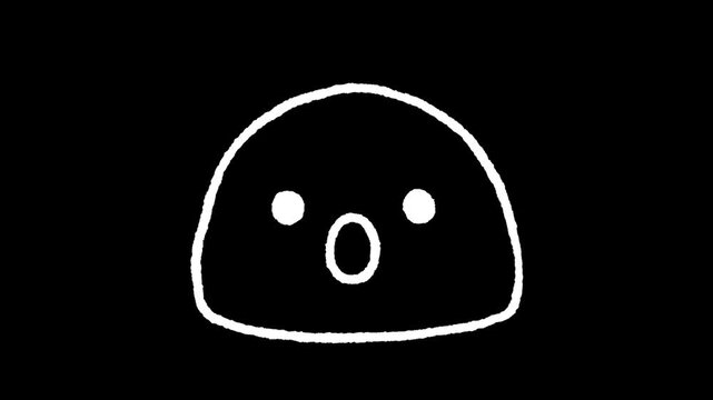 Mysterious Outline: A simple outline of a curious, cartoon-like figure, a bold, stark black, with minimalistic features, creating an interesting study in shape and expression